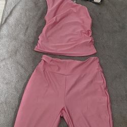 2 piece pink womens outfit