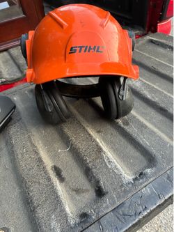 Stihl hard hat and ear protection