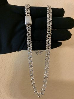 Silver 925 Chino link chain / Cadena de Tejido chino de plata