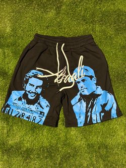 Asaali Jean Company Graphic Shorts