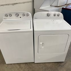 Used Whirlpool Washer and Gas Dryer Top Load