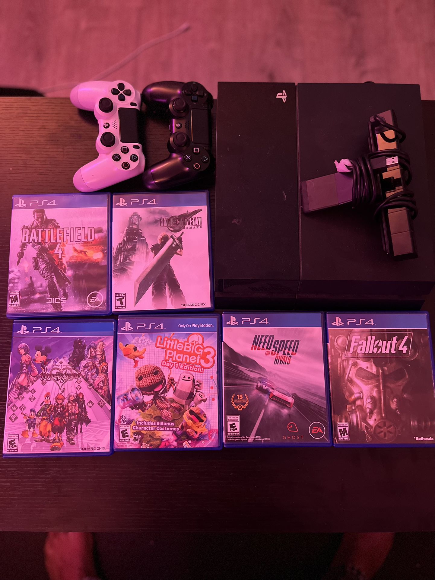 Ps4 W/ 2 Controllers, Camera, And Games