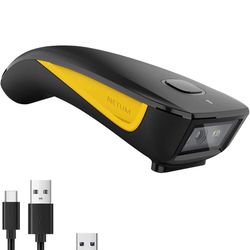 NETUM QR Code Scanner, Mini Barcode Scanner Bluetooth Compatible, Small Portable USB 1D 2D Bar Code Scanner for Inventory, 2.4G Cordless Image Reader 