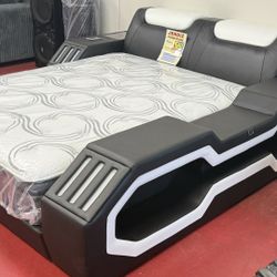 Bedroom Furniture Bed With Bluetooth Speaker Mattress Also Available 