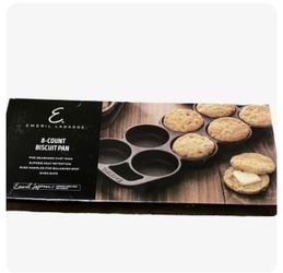 NWT Emeril Cast Iron Biscuit Pan Bakeware Cooking