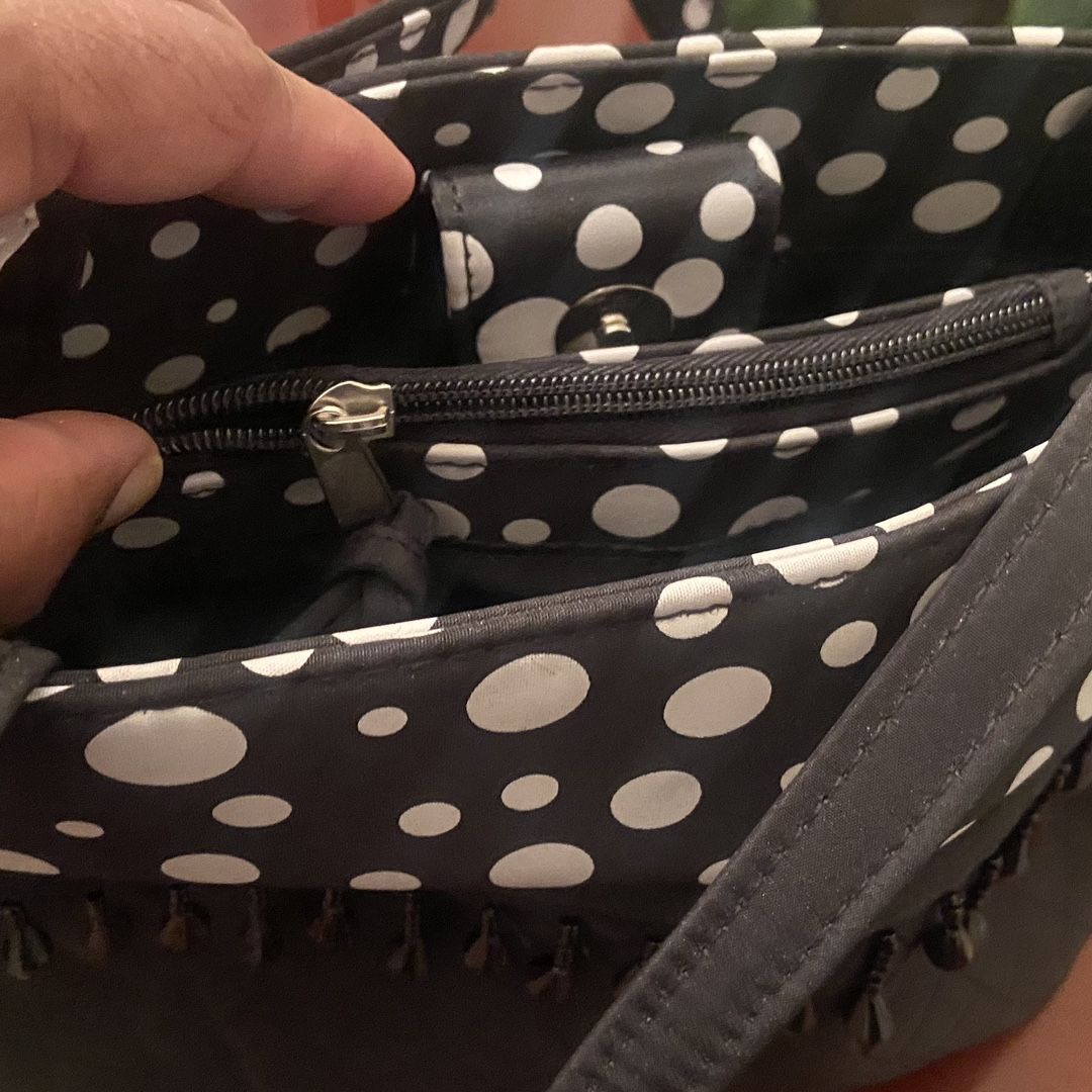 Polka Dot Pocketbook With Change Purse