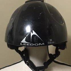 LEEDOM USA Jet Black Ski Snowboard Helmet Kids M 54cm