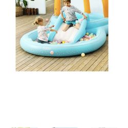 Inflatable Play Pool With Slide