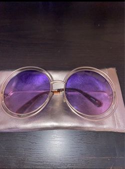 Round purple sunglasses