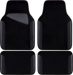 CAR PASS Waterproof Universal Fit Car Floor Mats, Faux Leather Car Carpet Mats