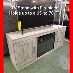 😍 TV Stand with Fireplace