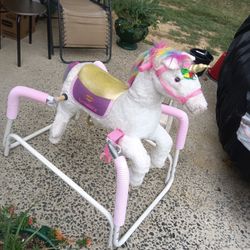 Little Kids Bouncing Horse