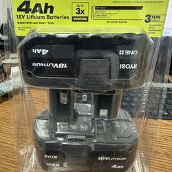 Ryobi 4ah Battery- 2 pack