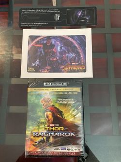 Thor ragnarok 4k uhd blu ray new sealed & avengers infinity war lithograph