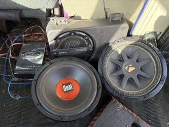 MTX amp, Sony, kicker & dual subs 