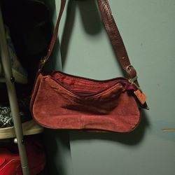 Genuine Leather Burgundy Small Bag