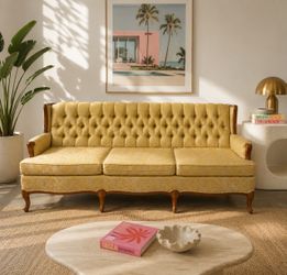Rare Vintage Tufted Sofa – One-of-a-Kind Statement Piece