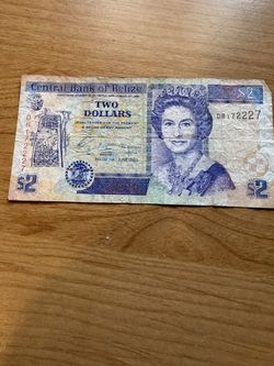 Belize 2 Dollar bill