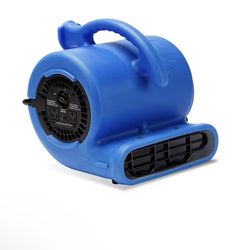 B-Air 1/4 HP Air Mover Blower Fan for Water Damage Restoration Carpet Dryer Floor Home and Plumbing Use in Blue