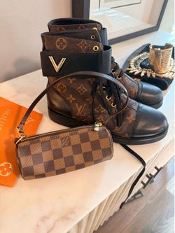 Louis Vuitton Monogram Combat Ankle Boots - Size 8.5 (Gently Used)