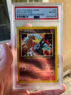 Entei Reverse Foil PSA 8 Pokemon 3 Movie Promo