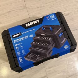 HART 215-Piece Mechanics Tool Set, Multiple Drive, Chrome Finish
