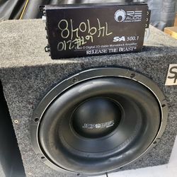 12 Inch JCPOWER Subwoofer N RE Audio 500 Watts Amplifier 