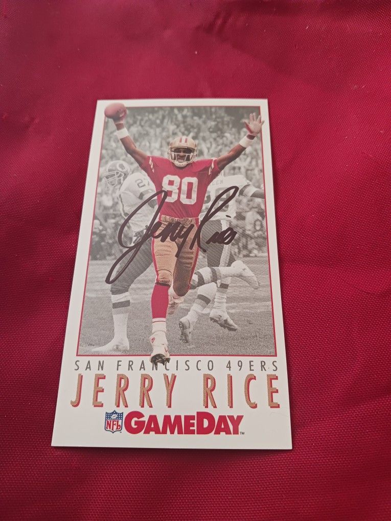Jerry Rice Autographed Card