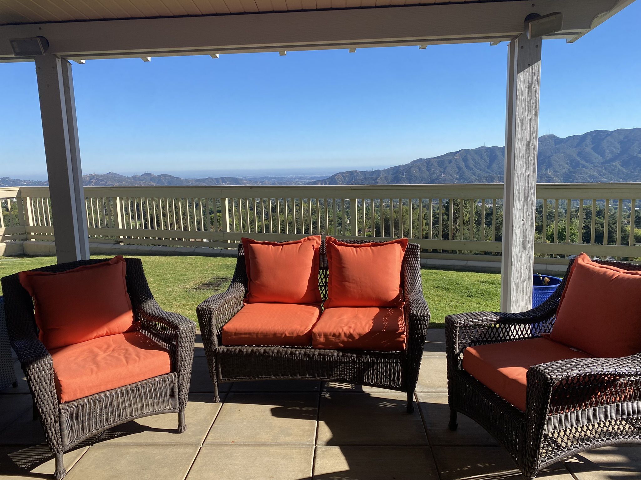 Eight Piece Deep Patio Armchair Cushions (Chairs Not Included)