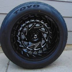 4 New 20X12 Gloss Black Gear Offroad Rims 305 50 20 Toyo Tires 6Lug *Chevy* *Ford* *-44MM Offset*

