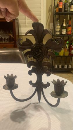 Steel candle holder home decor