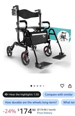 2 in 1 walker/ wheel chair