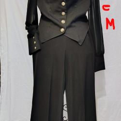 Black 2 Piece Slacks And Blouse