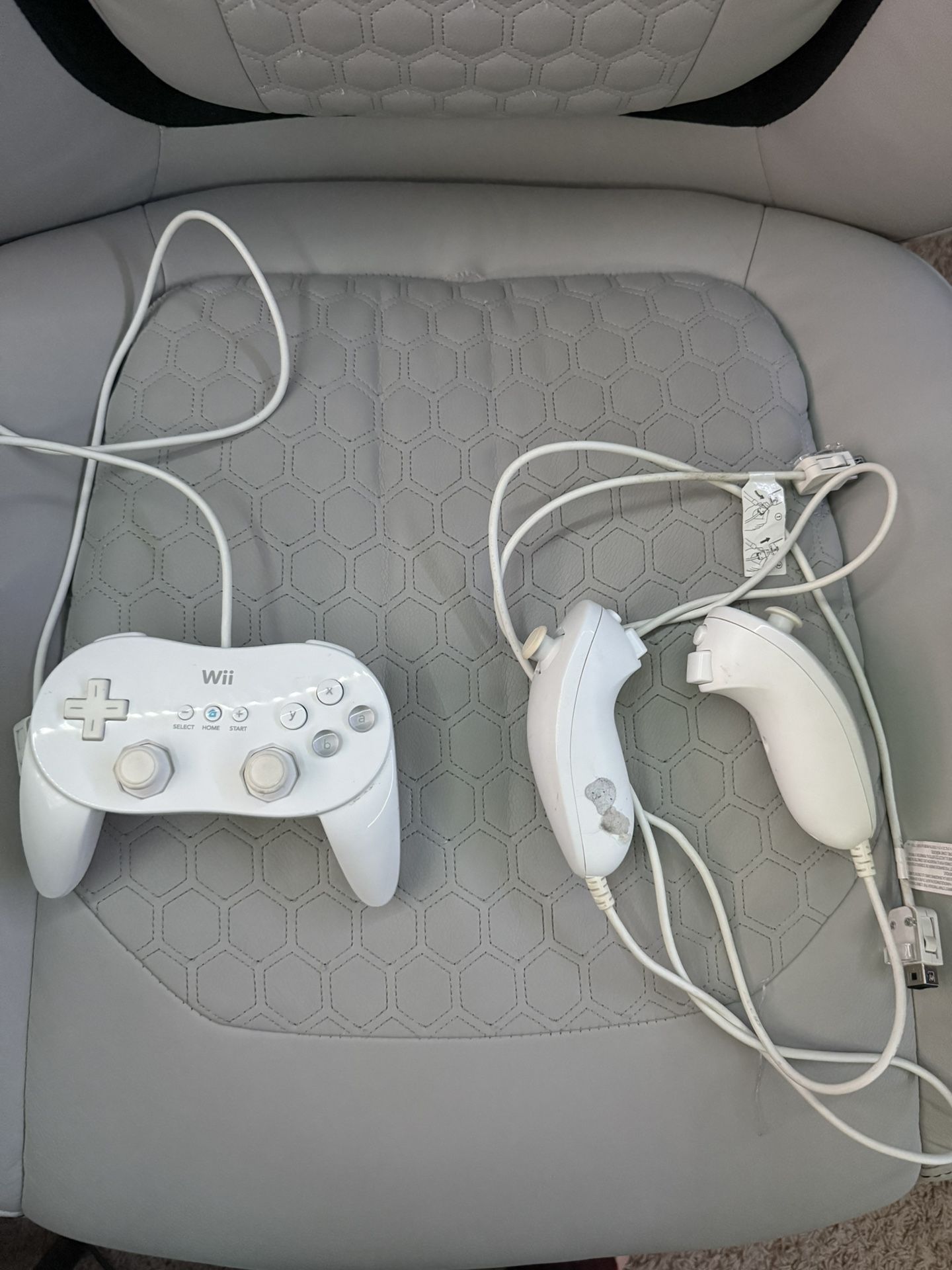 Wii controller and 2 joysticks