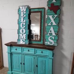 💕Aqua Consolé Only, Console Table, Rustic Furniture, Entryway Table 