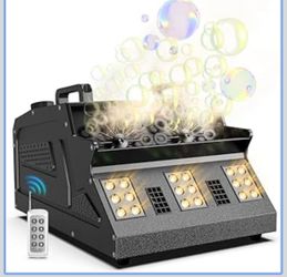 Fancybling 2000W 3-in-1 Fog Bubble Machine RGB LED Party Effect – New