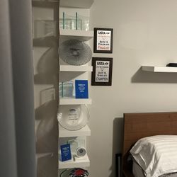 White Floating Wall Shelf Tower (Costs 100 in Ikea)