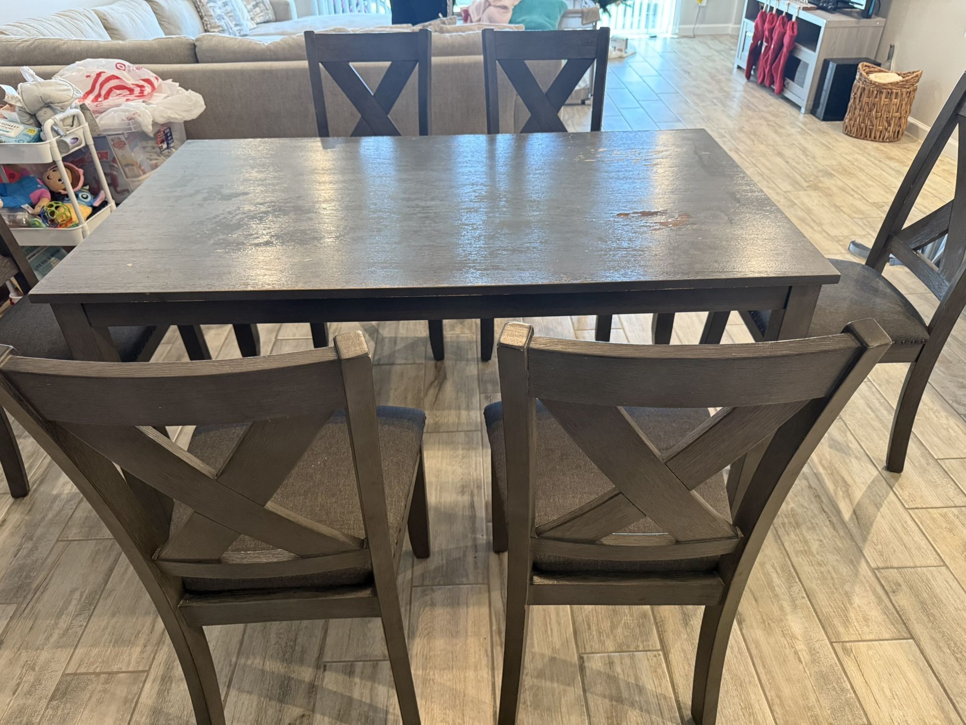 Dining Table + 6 Chairs – MUST GO