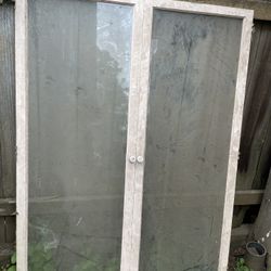 Vintage Cabinet doors glass