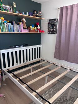 Queen white Bed frame