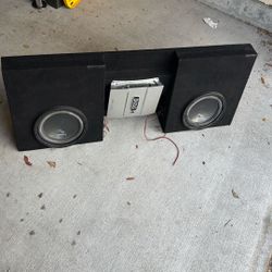Truck Subwoofer Box W/ Speakers And AMP