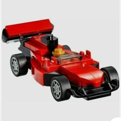 NEW LEGO Blocks Red Sports Racing Car Race Build Up Bricks Toy