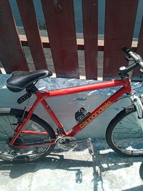 Red Cannondale Mountain Bike Everything In Good Condition