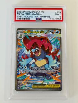 Pokemon Ascended Heroes Mega Feraligatr ex PSA 9