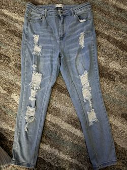 Women Distressed Jeans Skinny Size 14