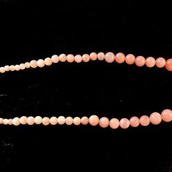 Peach Moonstone Beaded Necklace (18-20Inches) in
Stainless Steel 155.80 ctw