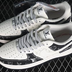 Louis Vuitton Style Air Force One Jordan Sneaker