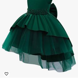 ODASDO Baby Girl Birthday Party Dress Toddler Kids High Low Princess Tutu Back Bowknot Pageant Wedding Formal Dress