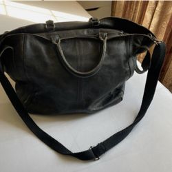 FREE PEOPLE Distressed Leather Large Tote Bag