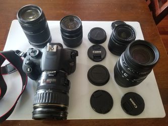 CANON T5 camera and lenses